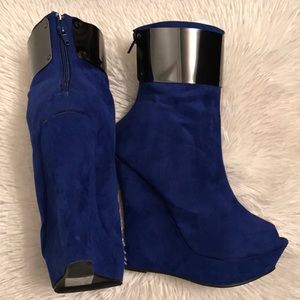 Cobalt Blue Bootie